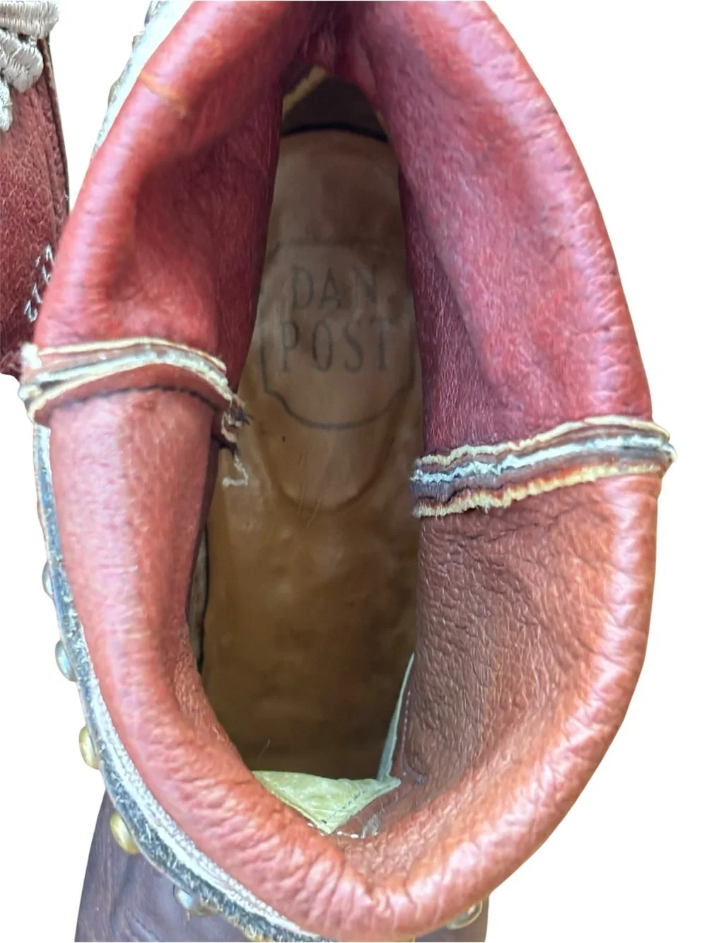 Dan Post Vintage Embellished Western Leather Booties – Size 7.5